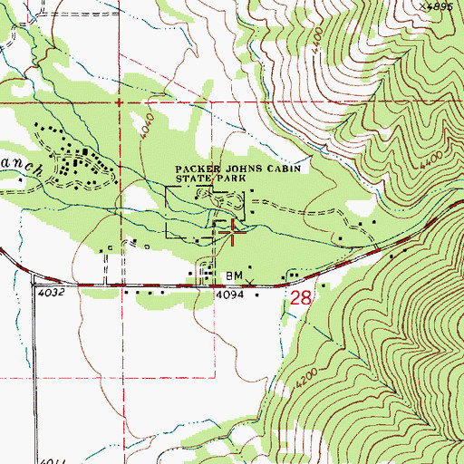 Topographic Map of Goose Creek, ID