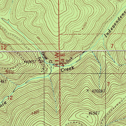 Topographic Map of Goose Creek, ID