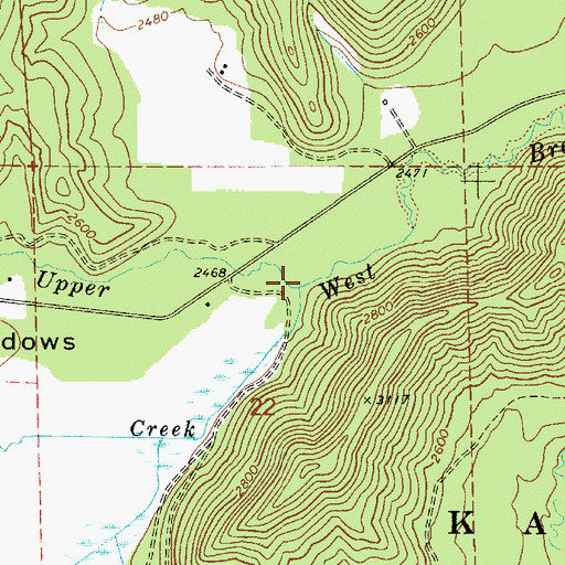 Topographic Map of Goose Creek, ID