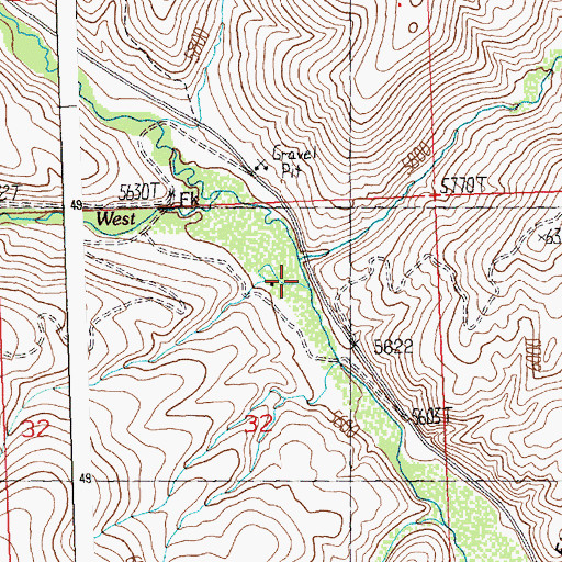 Topographic Map of Gooseberry Creek, ID