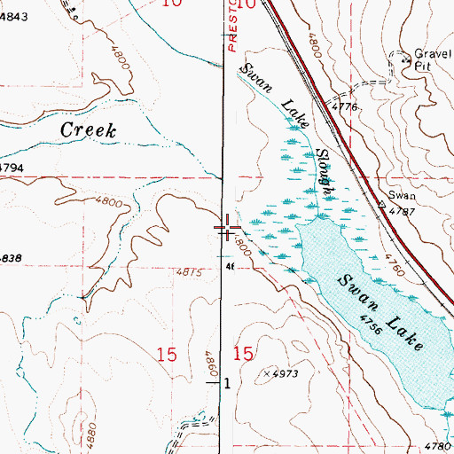Topographic Map of Gooseberry Creek, ID