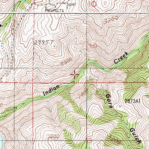 Topographic Map of Gore Gulch, ID