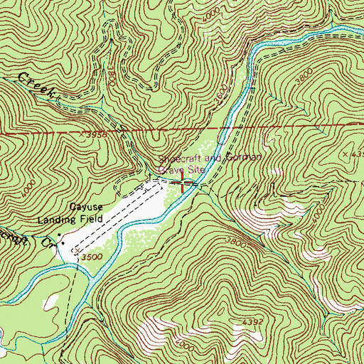 Topographic Map of Gorman Creek, ID
