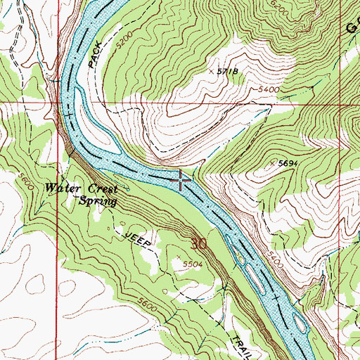 Topographic Map of Gormer Canyon, ID