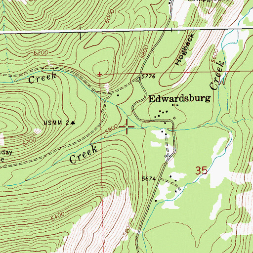 Topographic Map of Government Creek, ID