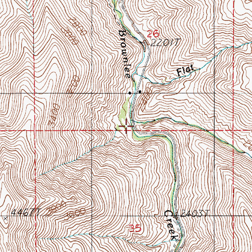 Topographic Map of Grade Creek, ID