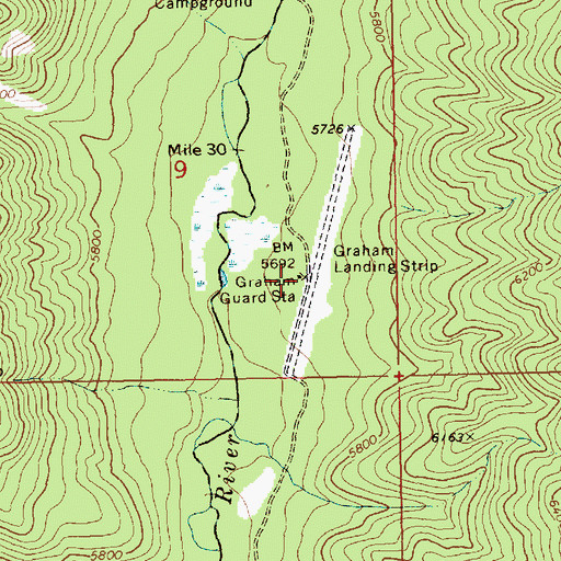 Topographic Map of Graham Guard Station, ID