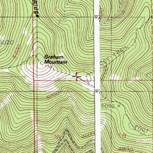 Topographic Map of Graham Ridge, ID