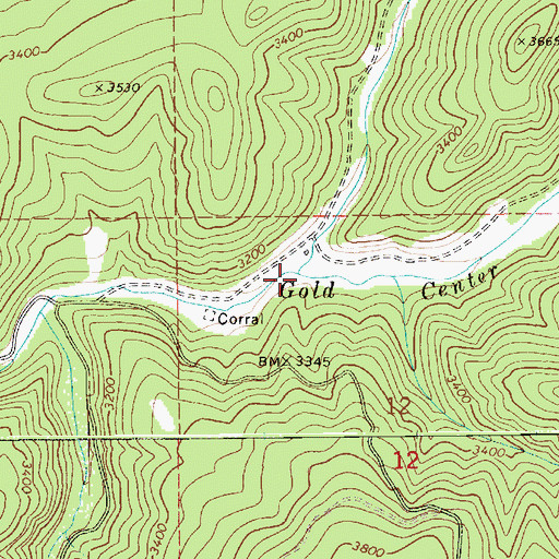 Topographic Map of Gramp Creek, ID