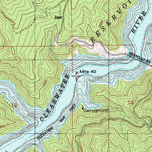 Topographic Map of Grandad Creek, ID