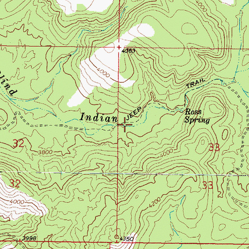 Topographic Map of Berry Spring, AZ