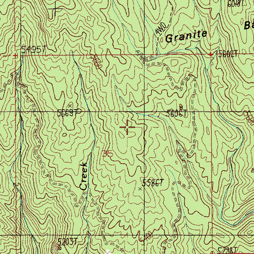 Topographic Map of Granite Basin, ID