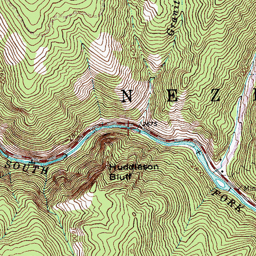 Topographic Map of Granite Creek, ID