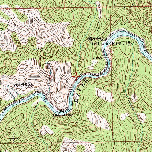 Topographic Map of Granite Creek, ID