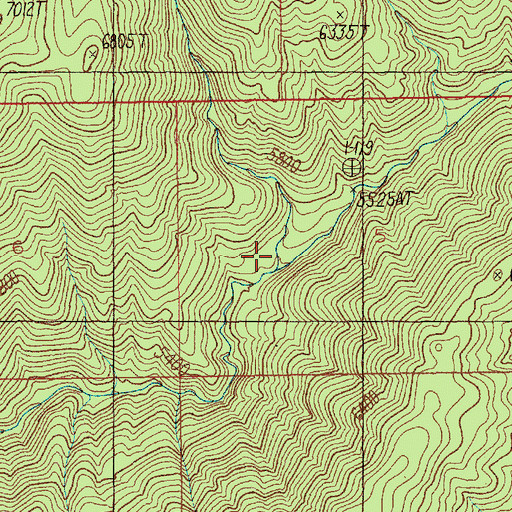 Topographic Map of Granite Creek, ID