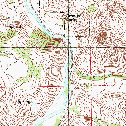 Topographic Map of Granite Creek, ID