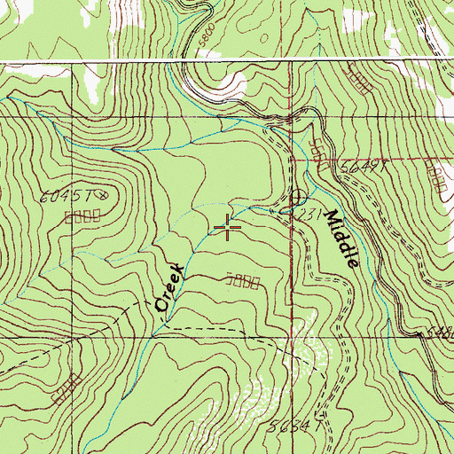Topographic Map of Granite Creek, ID