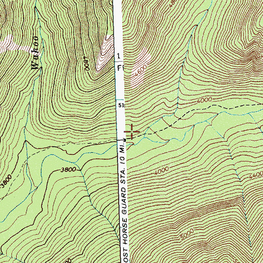 Topographic Map of Granite Creek, ID