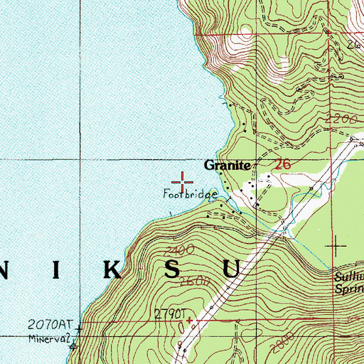 Topographic Map of Granite Creek, ID