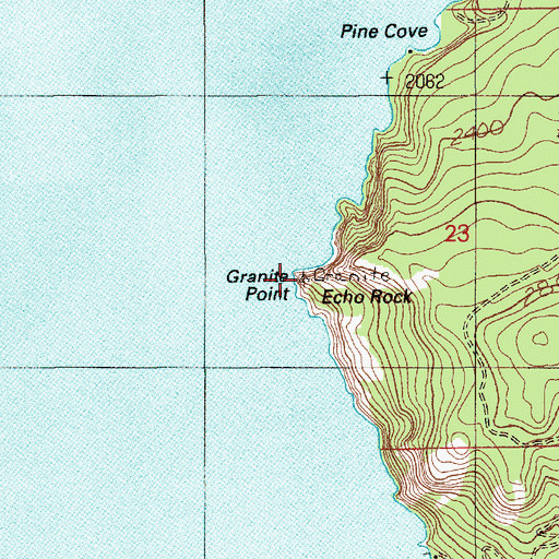 Topographic Map of Granite Point, ID