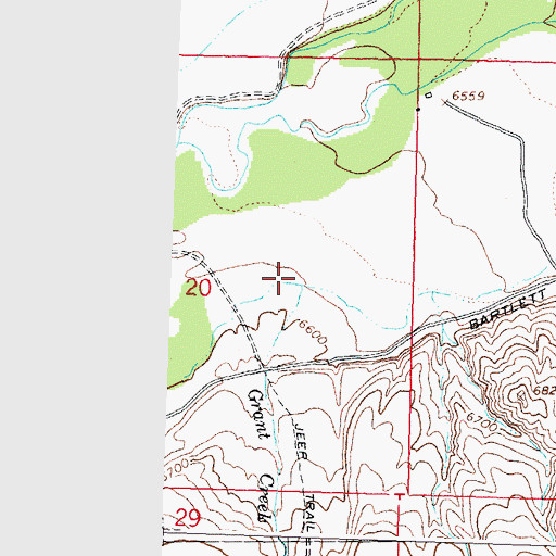 Topographic Map of Grant Creek, ID