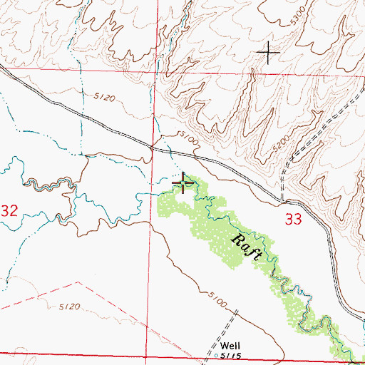 Topographic Map of Grape Creek, ID