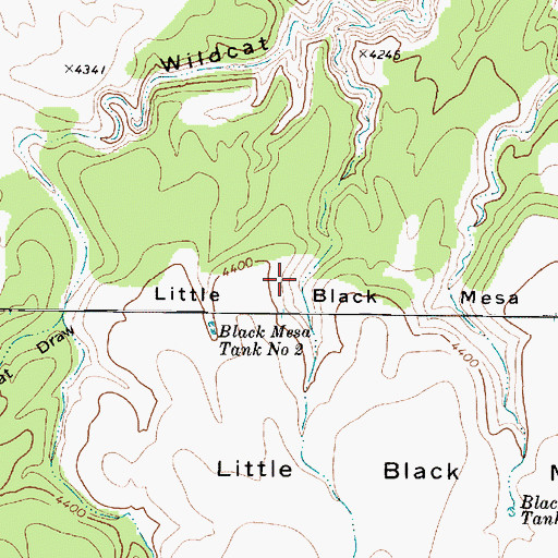 Topographic Map of Black Mesa Number Two Tank, AZ