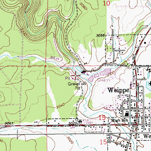 Topographic Map of Grasshopper Creek, ID
