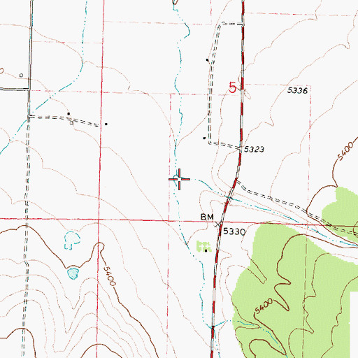 Topographic Map of Grassy Hollow, ID