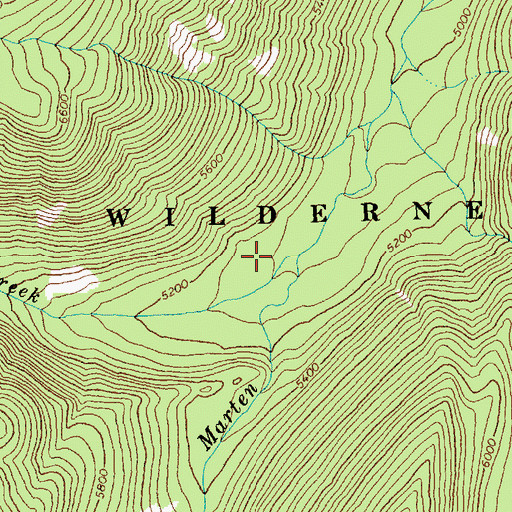 Topographic Map of Grave Creek, ID