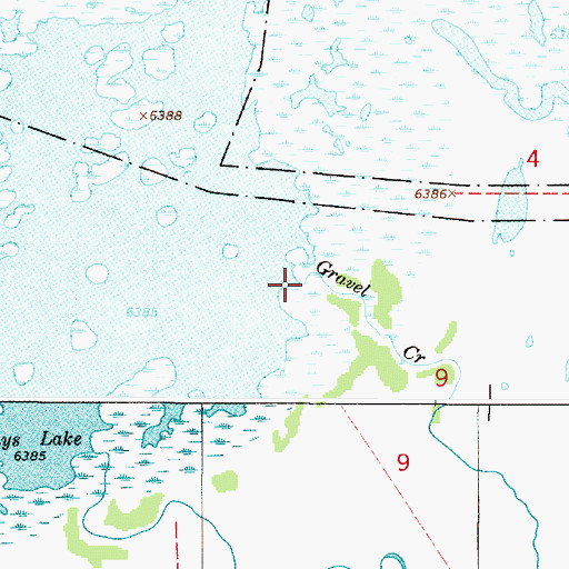 Topographic Map of Gravel Creek, ID