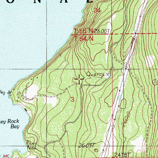 Topographic Map of Gray Creek, ID