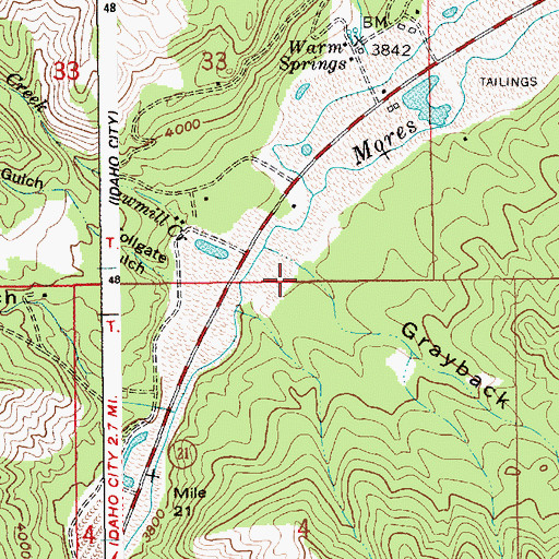 Topographic Map of Grayback Gulch, ID