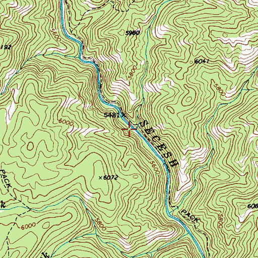Topographic Map of Grimmet Creek, ID