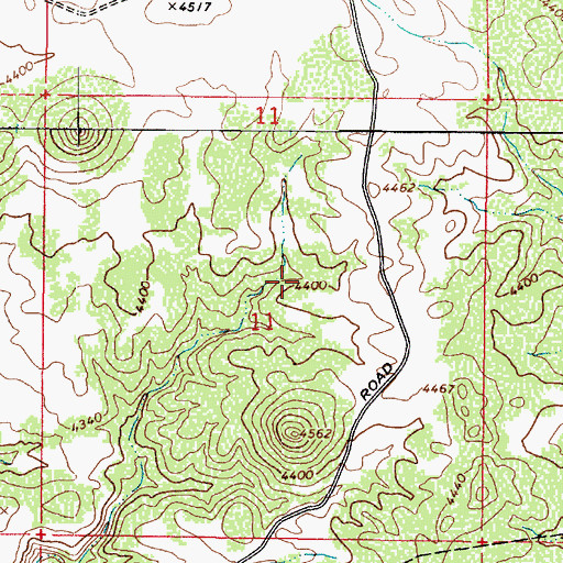 Topographic Map of Box Tank, AZ