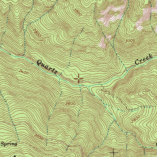 Topographic Map of Grizzly Creek, ID