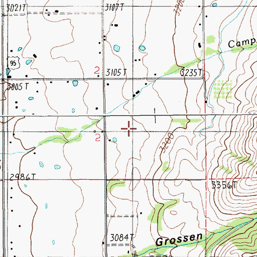 Topographic Map of Grossen Canyon, ID
