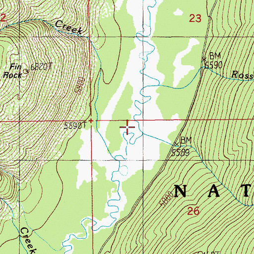 Topographic Map of Grouse Creek, ID