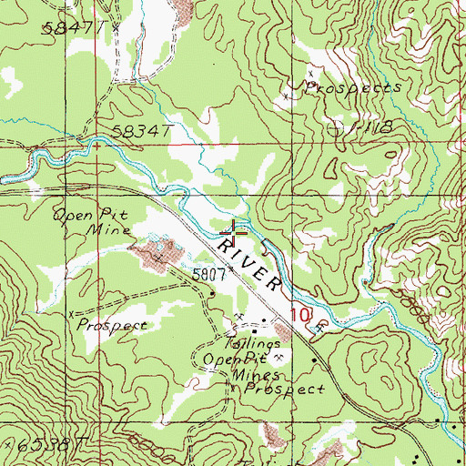 Topographic Map of Grouse Creek, ID