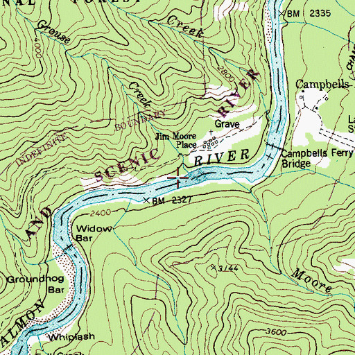 Topographic Map of Grouse Creek, ID