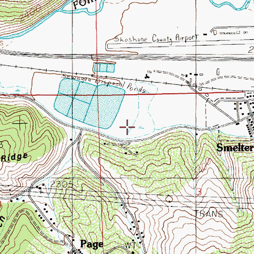 Topographic Map of Grouse Creek, ID