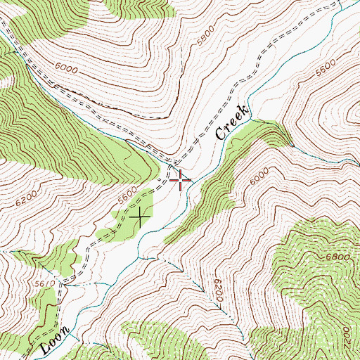Topographic Map of Grouse Creek, ID