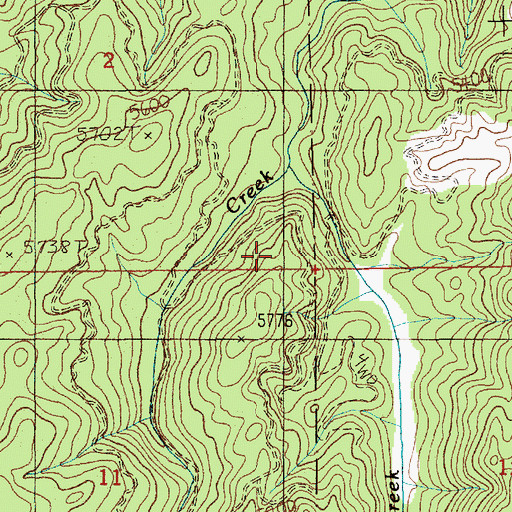Topographic Map of Grouse Creek, ID