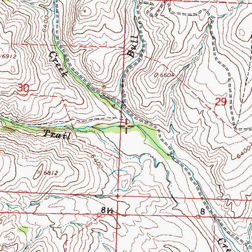 Topographic Map of Grouse Creek, ID