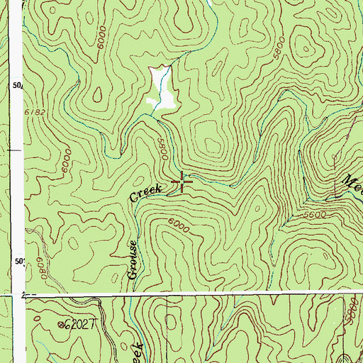 Topographic Map of Grouse Creek, ID