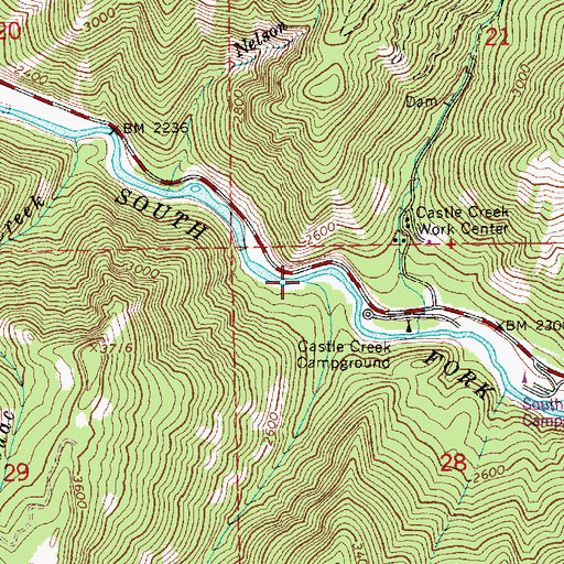 Topographic Map of Grouse Creek, ID