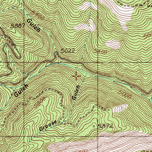Topographic Map of Grouse Gulch, ID