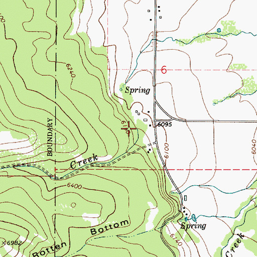 Topographic Map of Grove Creek, ID