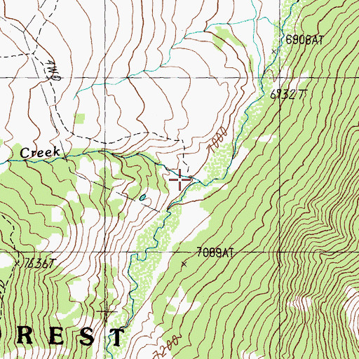 Topographic Map of Grove Creek, ID