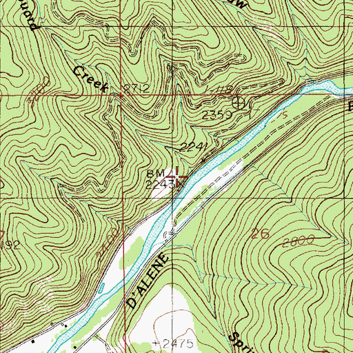 Topographic Map of Guard Creek, ID